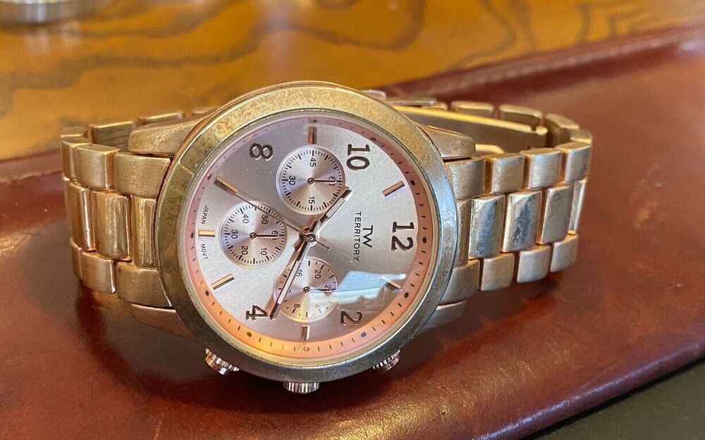 Women's Rose Gold Tone Territory TW Watch , Chrono style, by Target